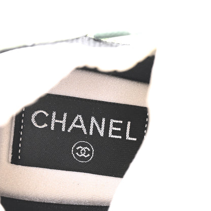 Chanel Knit Suede Fabric Womens CC Sneakers 40 Green Dark Green White Black 7 of 8