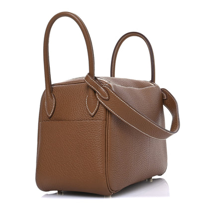 Hermes Taurillon Clemence Lindy 26 Gold 1 of 11
