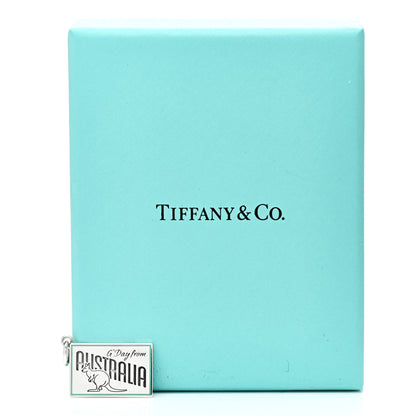 Tiffany Sterling Silver Enamel Australia Postcard Charm Blue 5 of 5