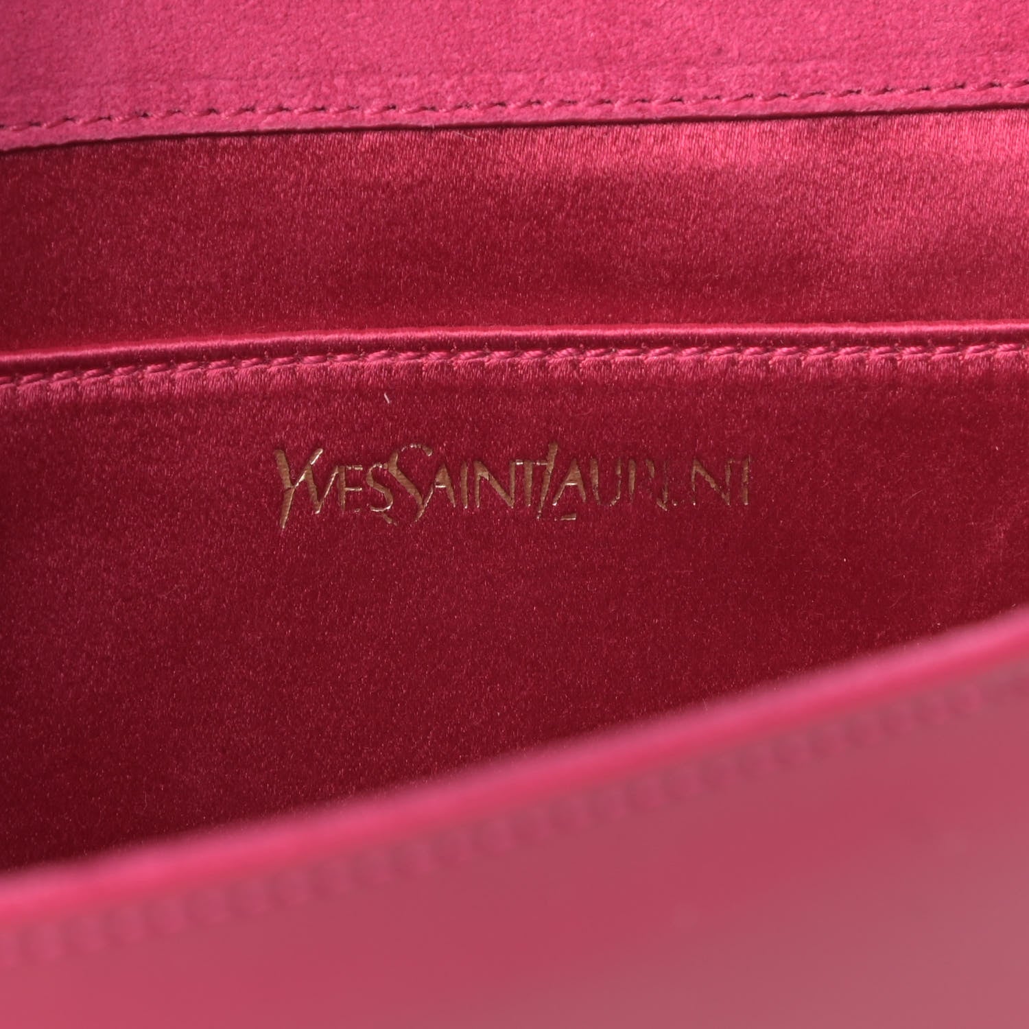 Saint Laurent Patent Monogram Large Belle De Jour Clutch Fuchsia 6 of 7