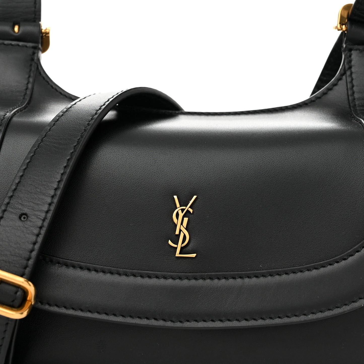 Smooth Calfskin Small Charlie Shoulder Bag Black