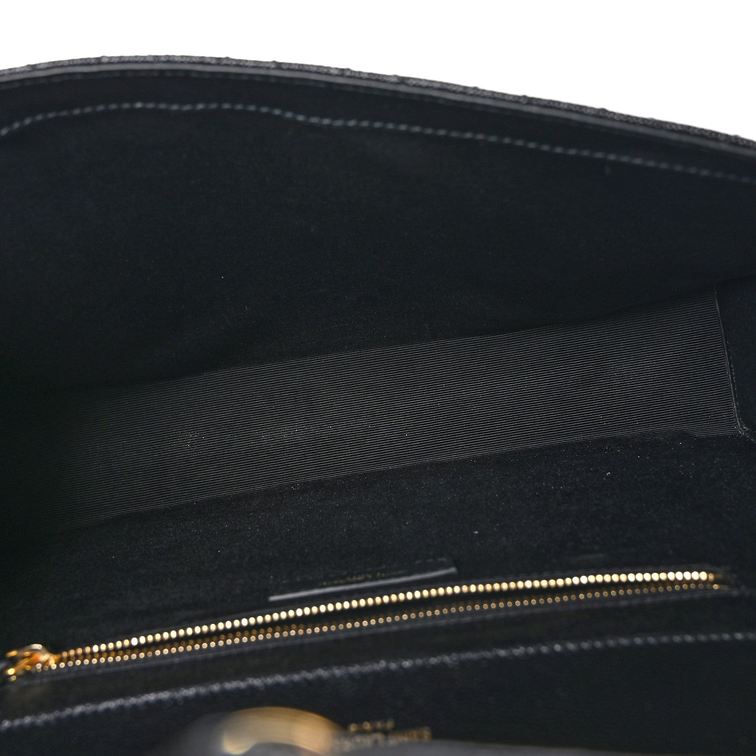 Saint Laurent Grain De Poudre Textured Mixed Matelasse Large Triquilt Monogram Satchel Black 5 of 10