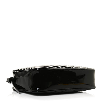 Saint Laurent Patent Calfskin Matelasse Monogram Lou Camera Bag Black 4 of 12