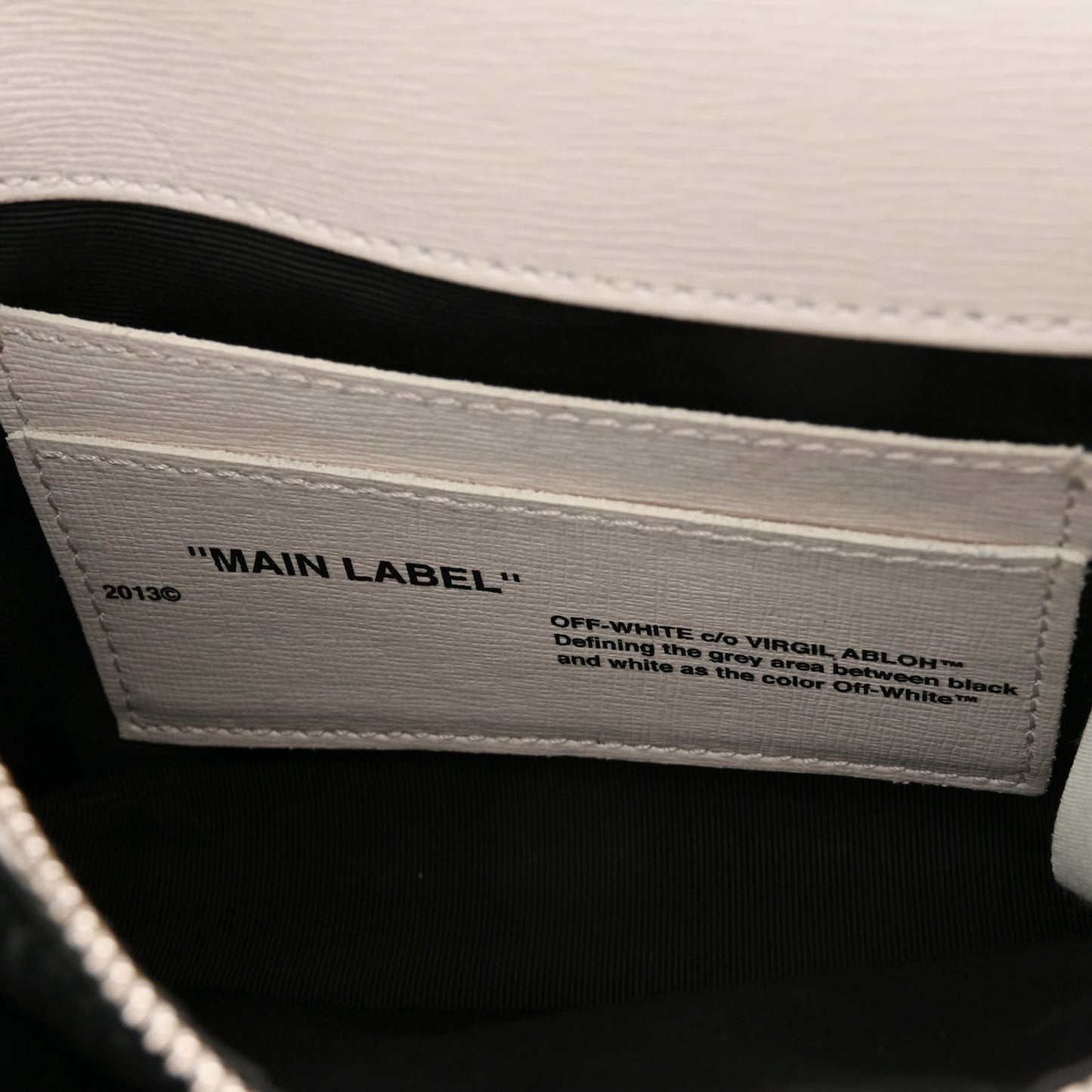Calfskin Diag Flap Bag White Black