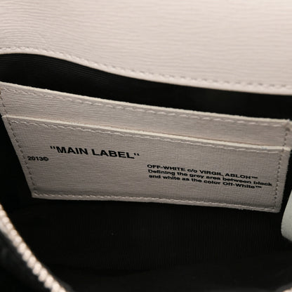 Off-White Calfskin Diag Flap Bag White Black 6 of 13