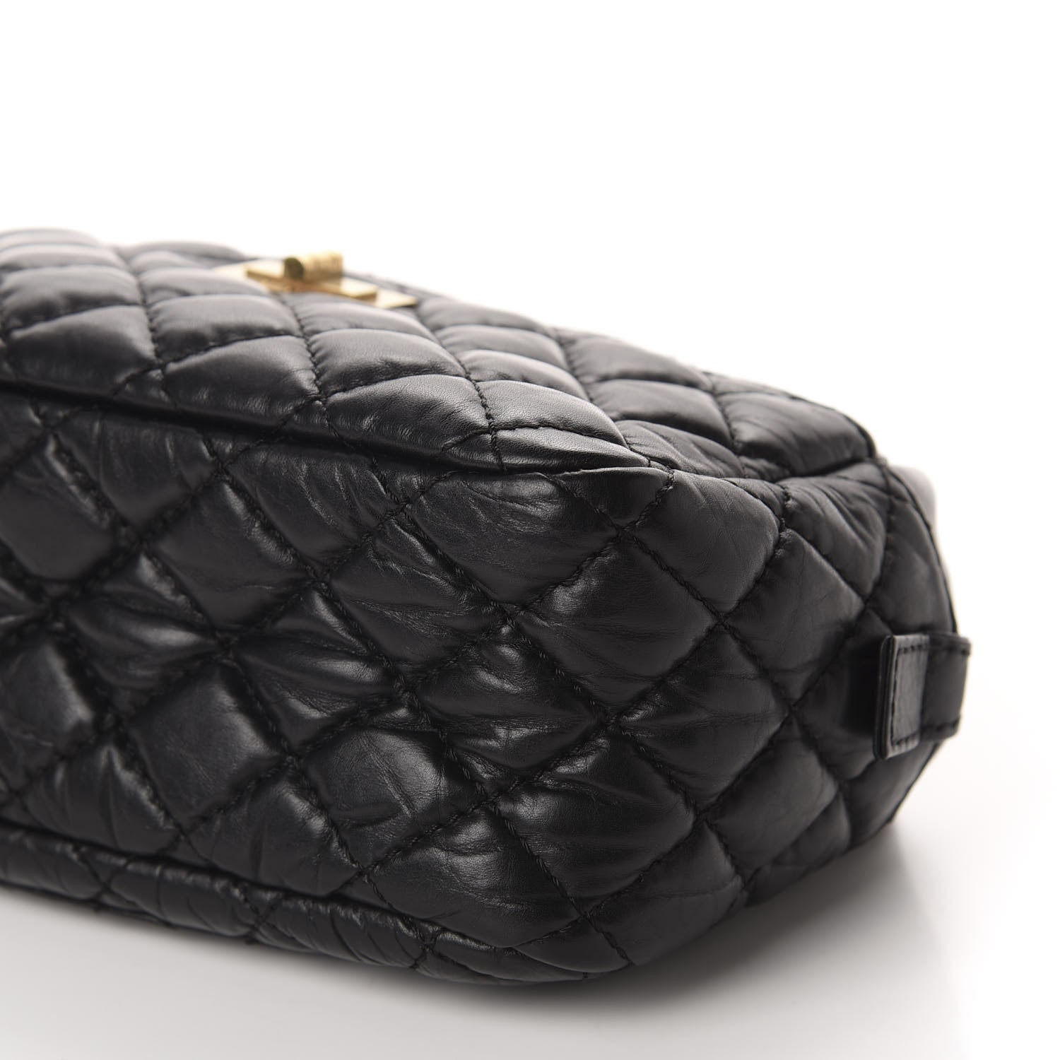 Chanel Aged Calfskin Quilted Small Reissue Camera Case Black 7 of 10