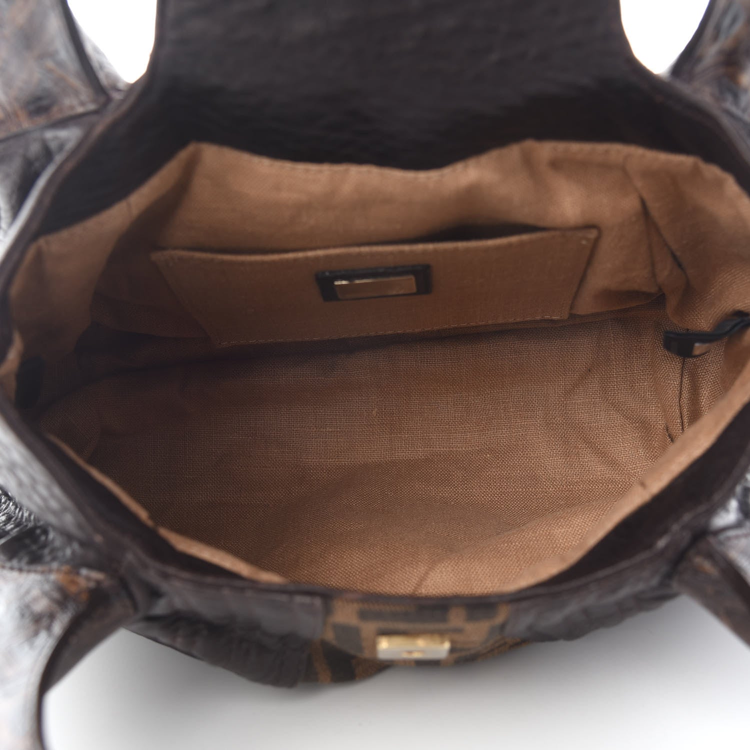 Fendi Zucca Nappa Nuvolata Vitello Tortuga Small Spy Tobacco Moro 5 of 11