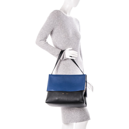 Celine Calfskin Suede All Soft Shoulder Bag Cobalt 2 of 7