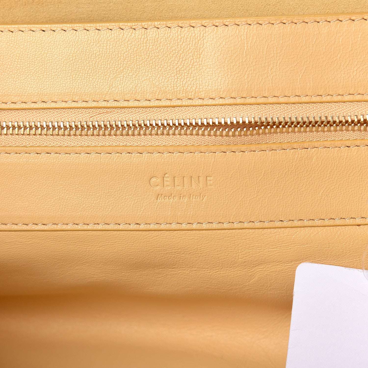 Celine Lambskin Horizontal Bi-Color Cabas Butter 6 of 9