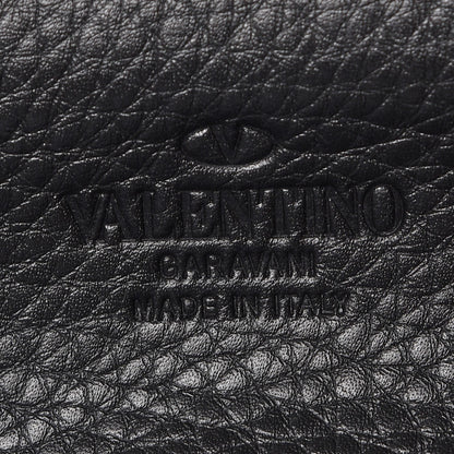 Valentino Garavani Alce Printed Calfskin Medium Rockstud Tote Black 7 of 7
