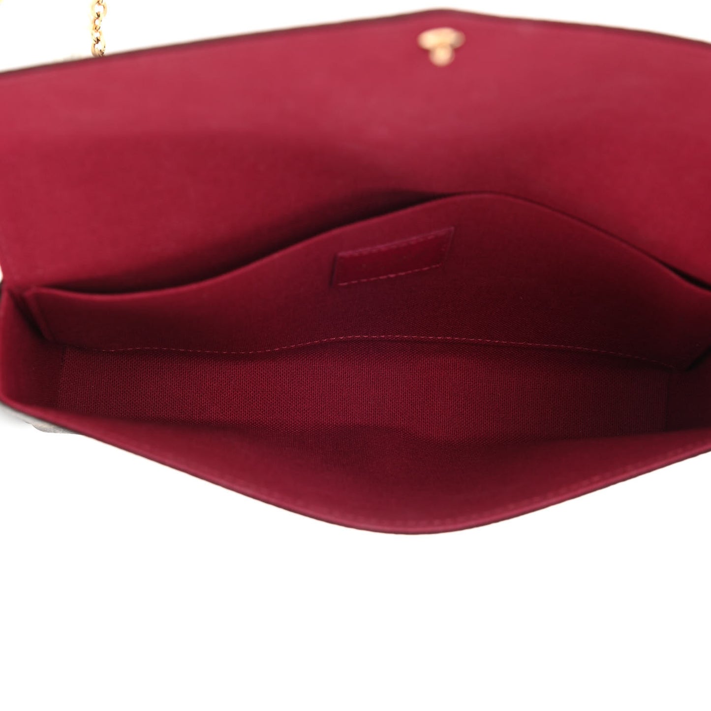 Monogram Pochette Felicie Chain Wallet Fuchsia