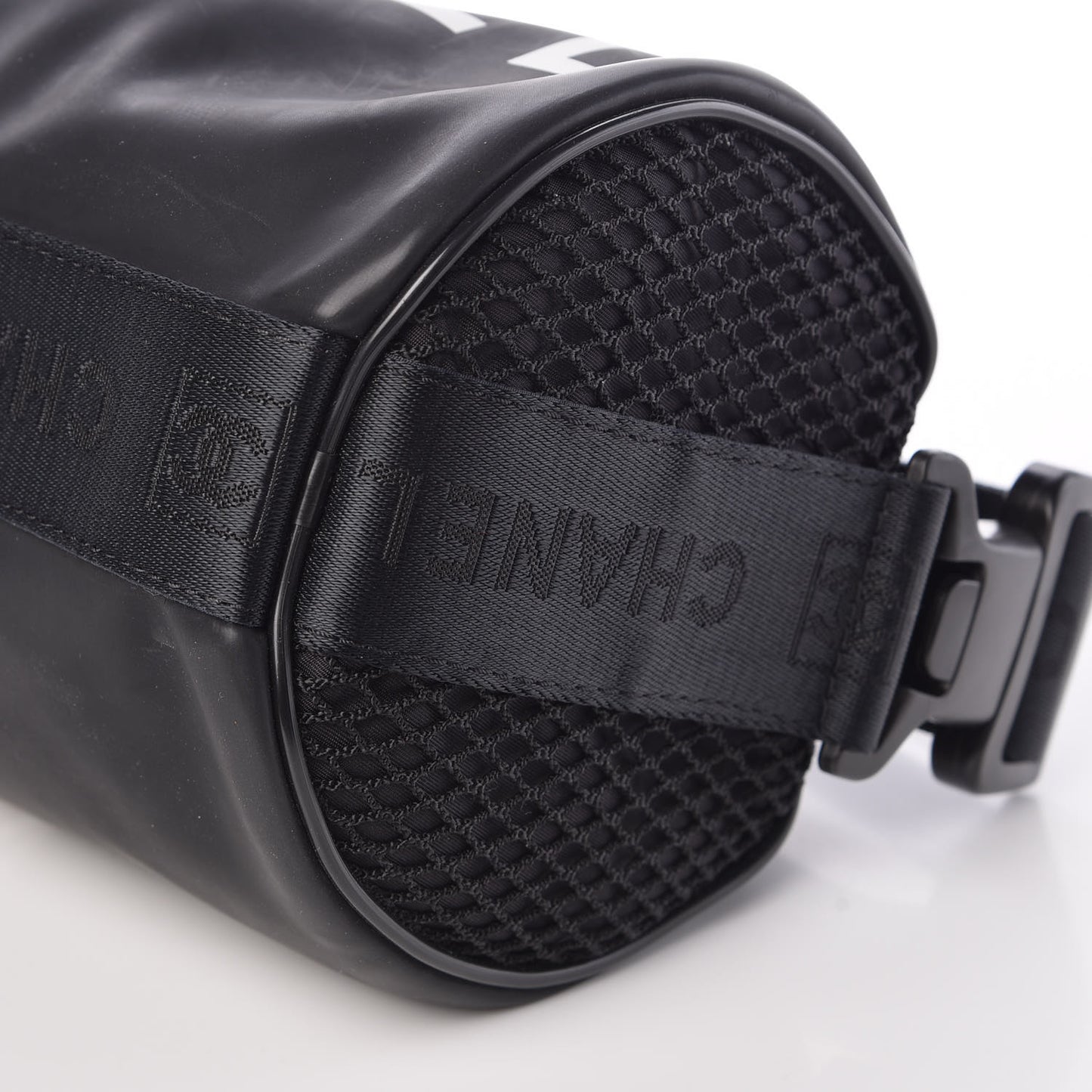 Rubber Nylon Mesh Small Sport Duffle Black