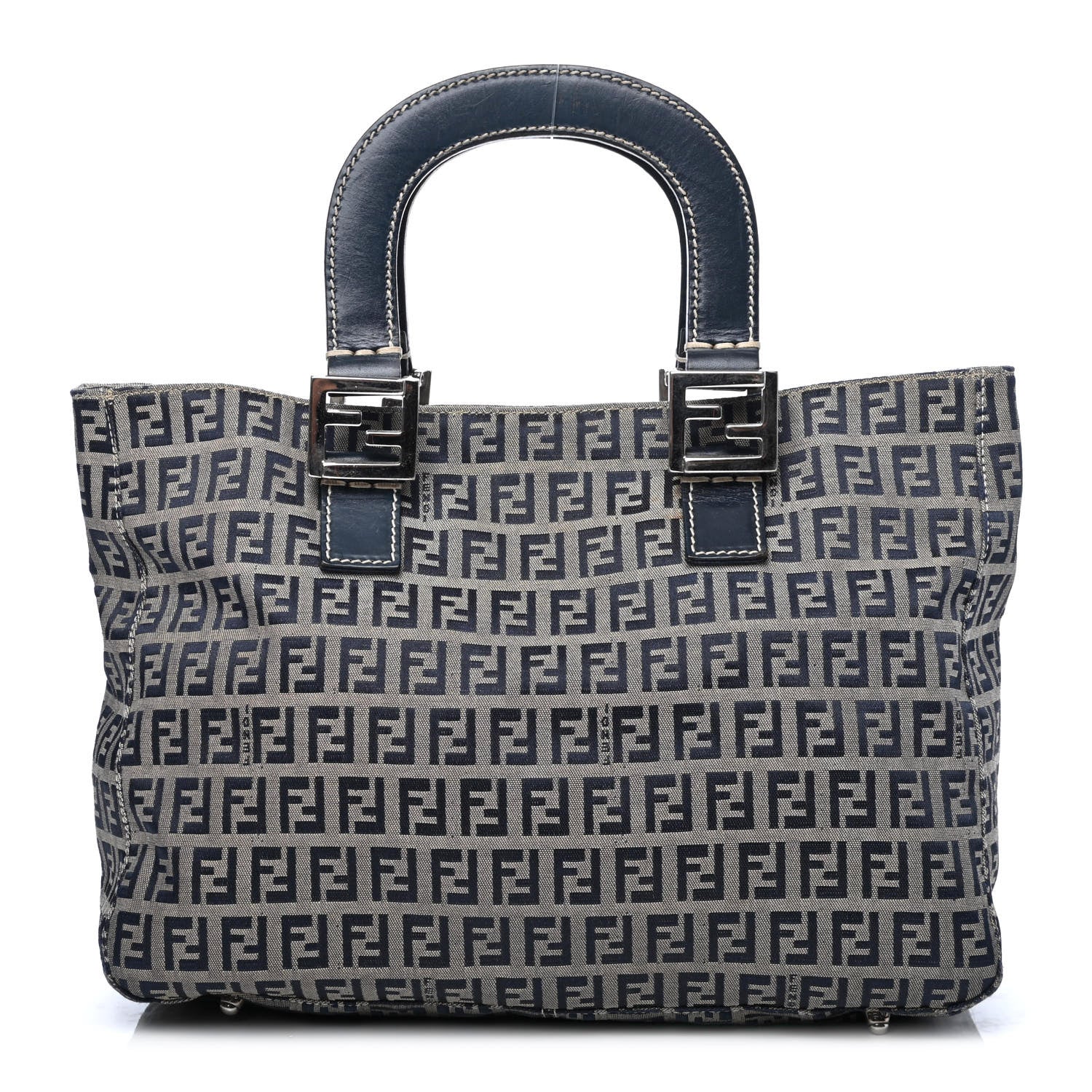 Fendi Zucchino Tote Navy Blue 1 of 4