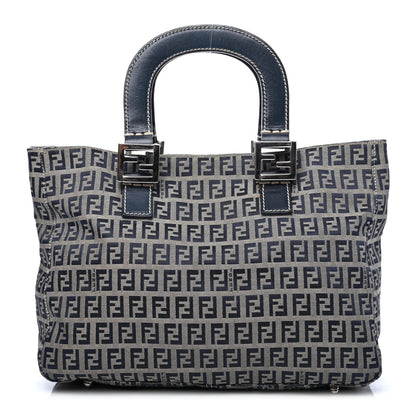 Fendi Zucchino Tote Navy Blue 1 of 4