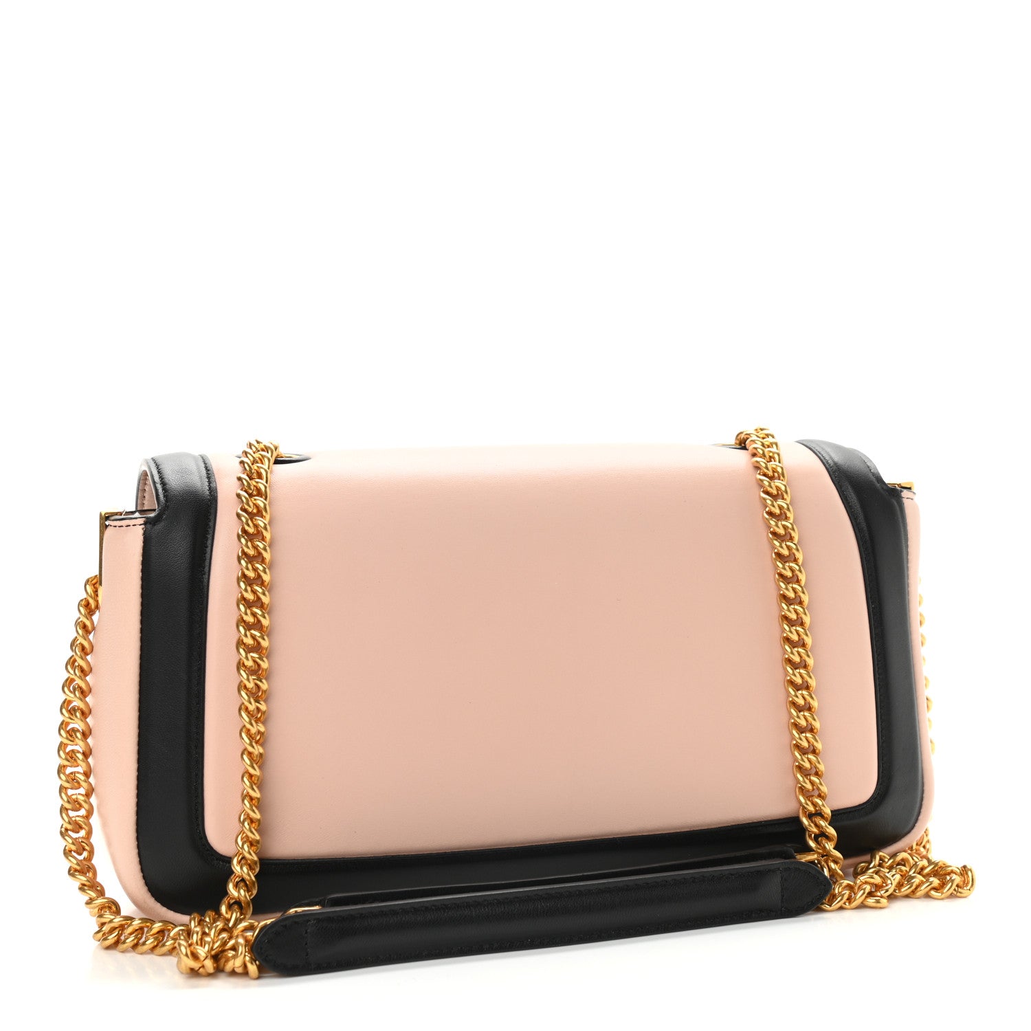 Fendi Nappa Apolo Bi-Color Chain Baguette Rosa Quarzo Black 3 of 9