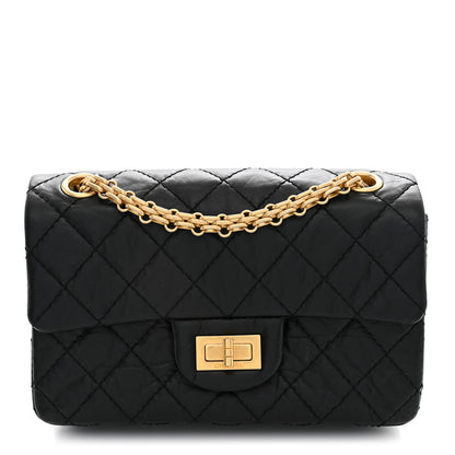 Chanel Aged Calfskin Quilted 2.55 Reissue Mini Flap Black 1 of 11