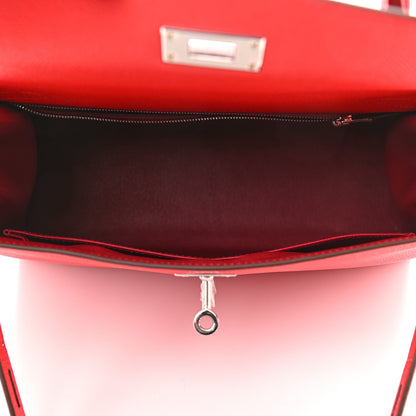 Hermes Epsom Verso Kelly Sellier 28 Rouge de Coeur Rouge Grenat 5 of 8