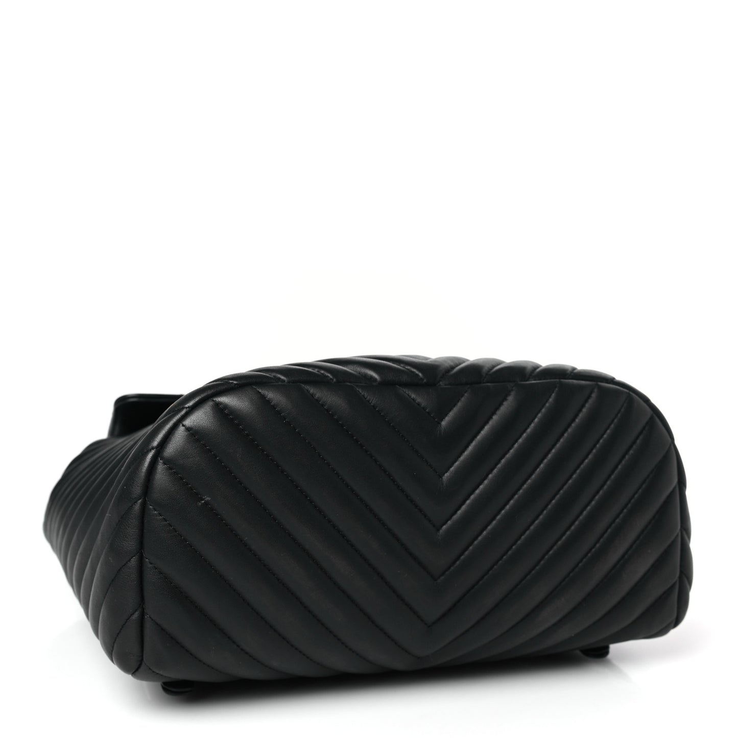 Calfskin Chevron Quilted Large Urban Spirit Backpack Black