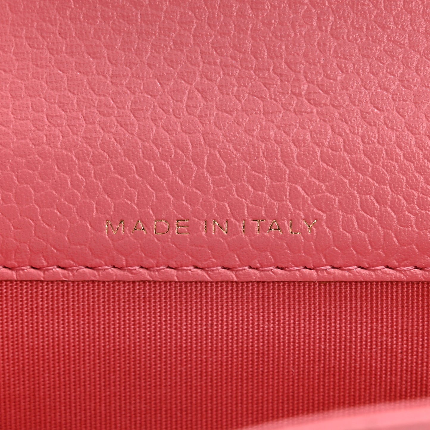 Caviar Camellia Embossed Card Holder Wallet Pink