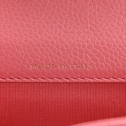 Chanel Caviar Camellia Embossed Card Holder Wallet Pink 7 of 9