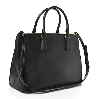 Prada Saffiano Medium Galleria Double Zip Tote Black 3 of 8
