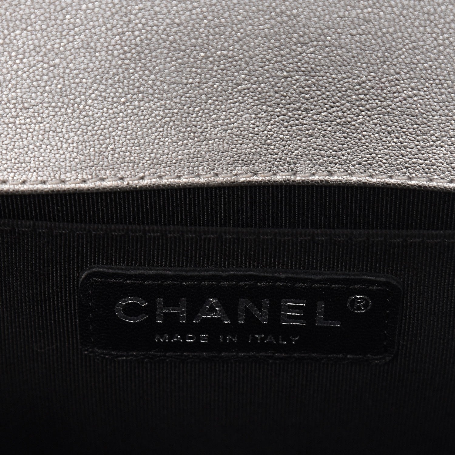 Chanel Metallic Goatskin Calfskin Small Bi-Color Boy Flap Silver Black 6 of 8