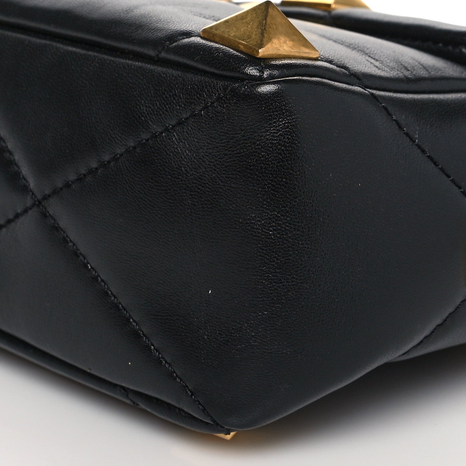 Valentino Garavani Nappa Medium Roman Stud Shoulder Bag Black 9 of 9