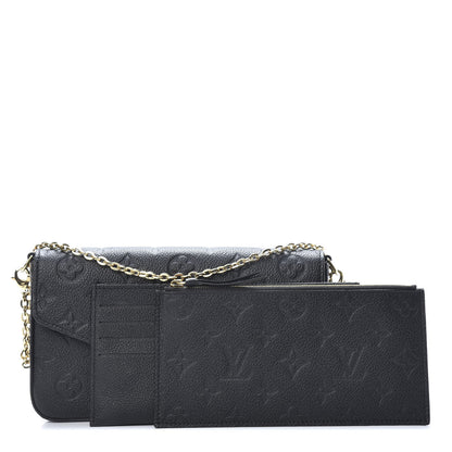 Louis Vuitton Empreinte Pochette Felicie Chain Wallet Black 1 of 14