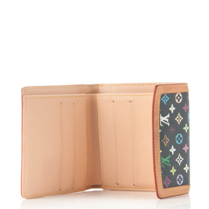 Louis Vuitton Monogram Multicolor Porte-Monnaie Billets Wallet Black 5 of 9