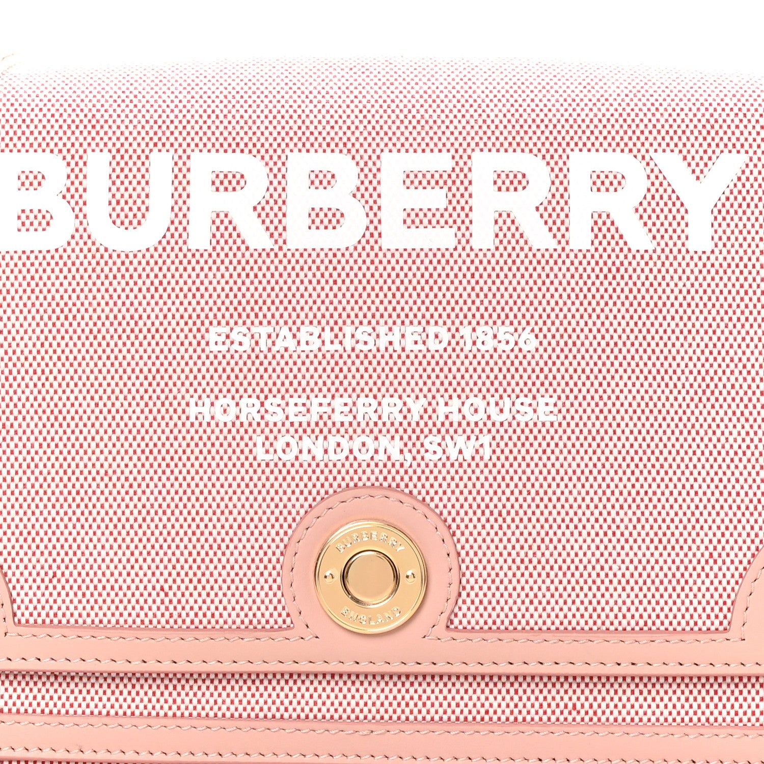 Burberry Canvas Horseferry Print Note Crossbody Bag Dusty Pink 8 of 10