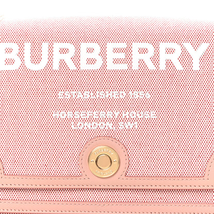 Burberry Canvas Horseferry Print Note Crossbody Bag Dusty Pink 8 of 10