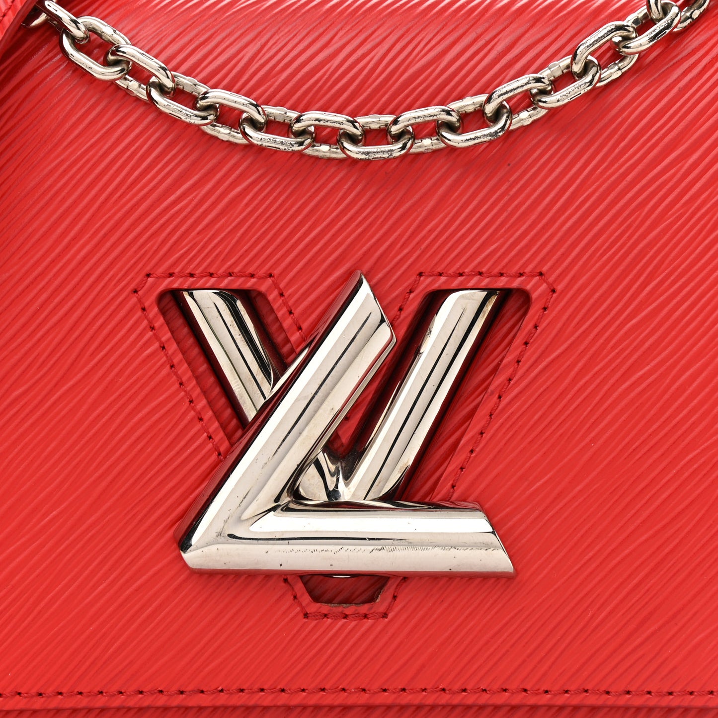 Epi Twist Shoulder Bag MM Coquelicot