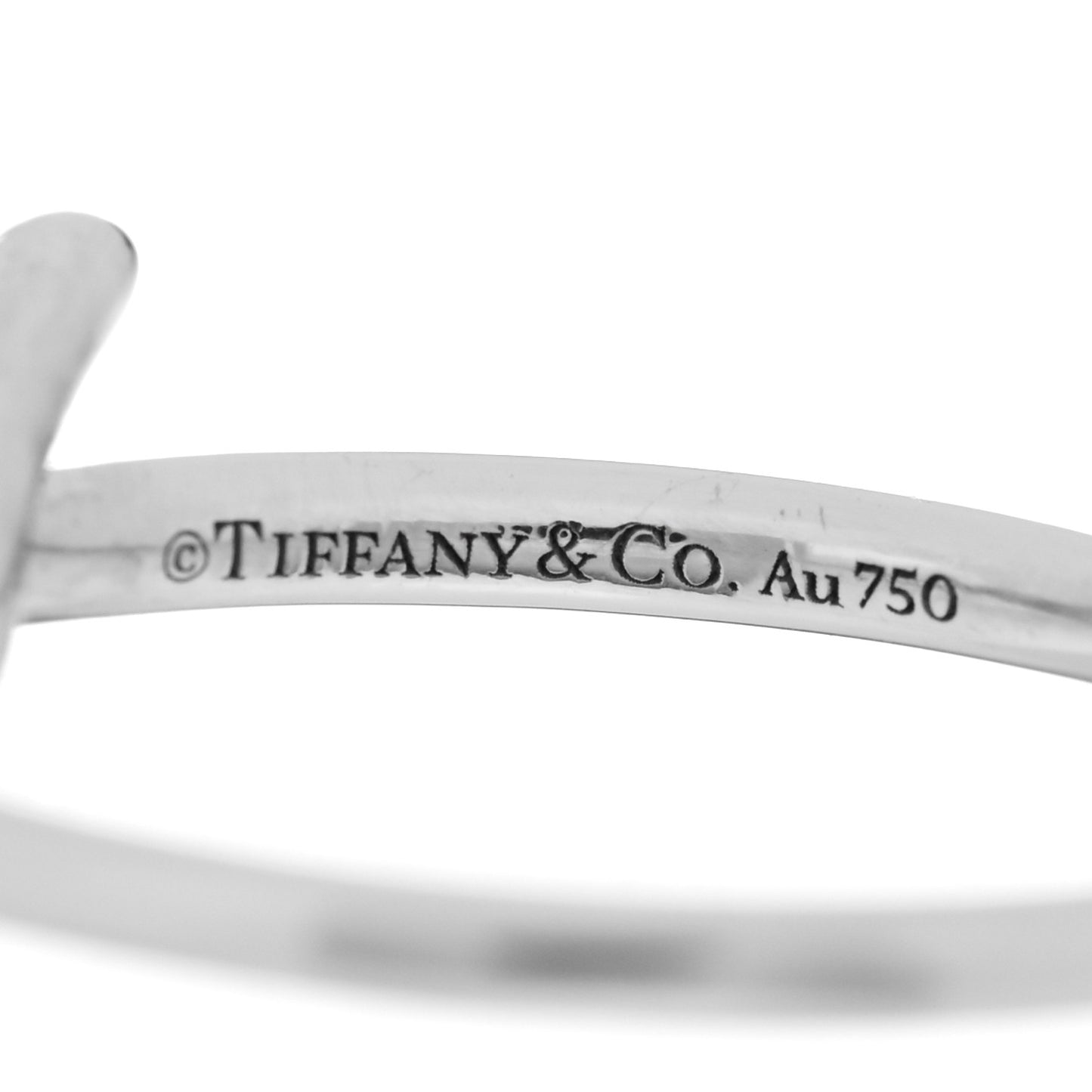 18K White Gold Diamond Small Knot Ring 48 4.5