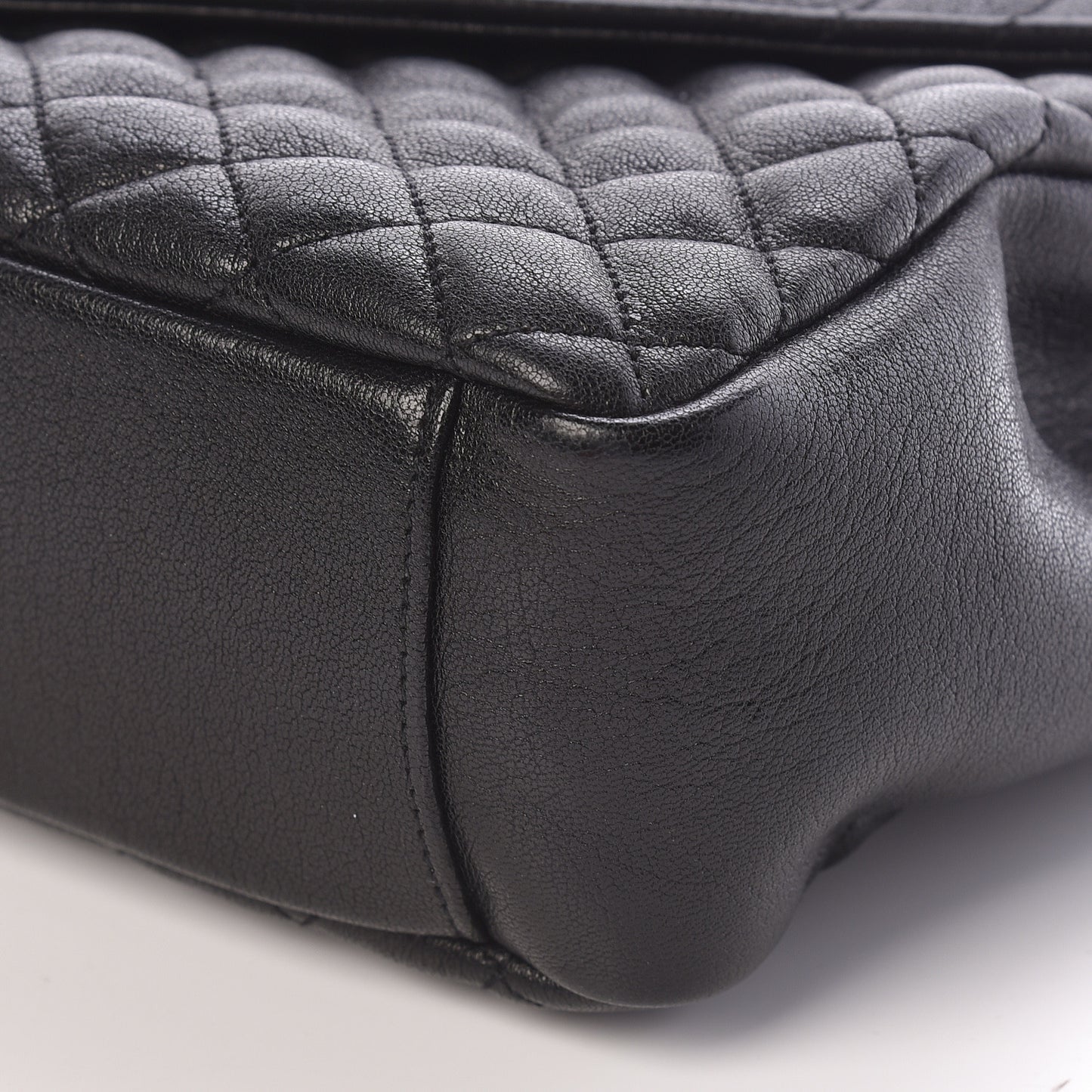 Calfskin Mixed Matelasse Triquilt Large Monogram Satchel Black