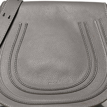 Chloe Calfskin Medium Marcie Round Crossbody Bag Cashmere Grey 8 of 10