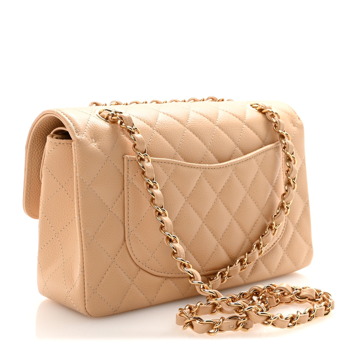 Chanel Caviar Quilted Small Double Flap Beige 3 of 10