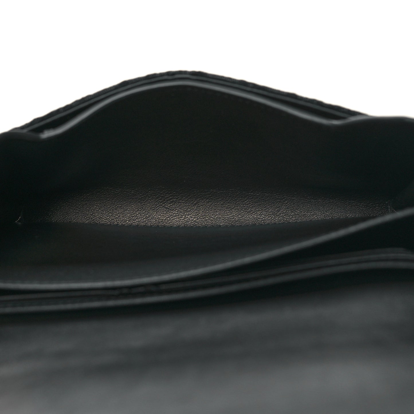Oblique Smooth Calfskin Elite Shoulder Pouch Black