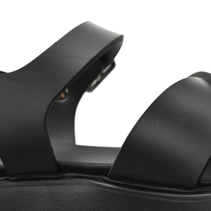 Prada Foam Rubber Triangle Logo Monolith 55mm Sandals 38 Black 10 of 11