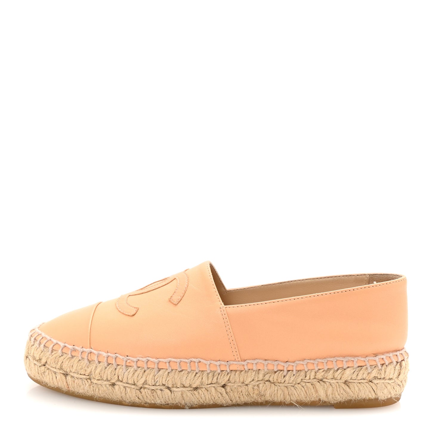 Lambskin CC Espadrilles 36 Nude