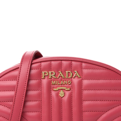 Prada Soft Calfskin Impunture Diagramme Chain Crossbody Peonia 10 of 10