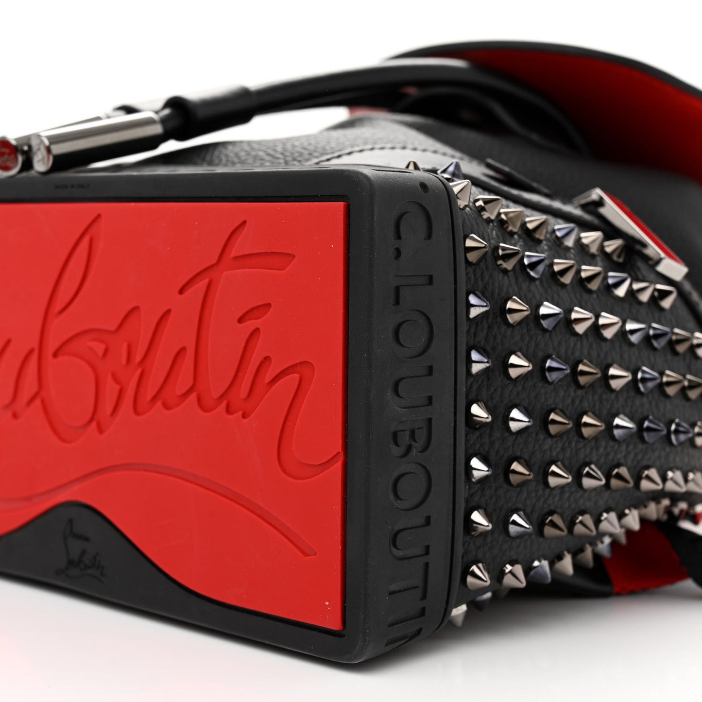Calfskin Spiked Small Explorafunk Backpack Black