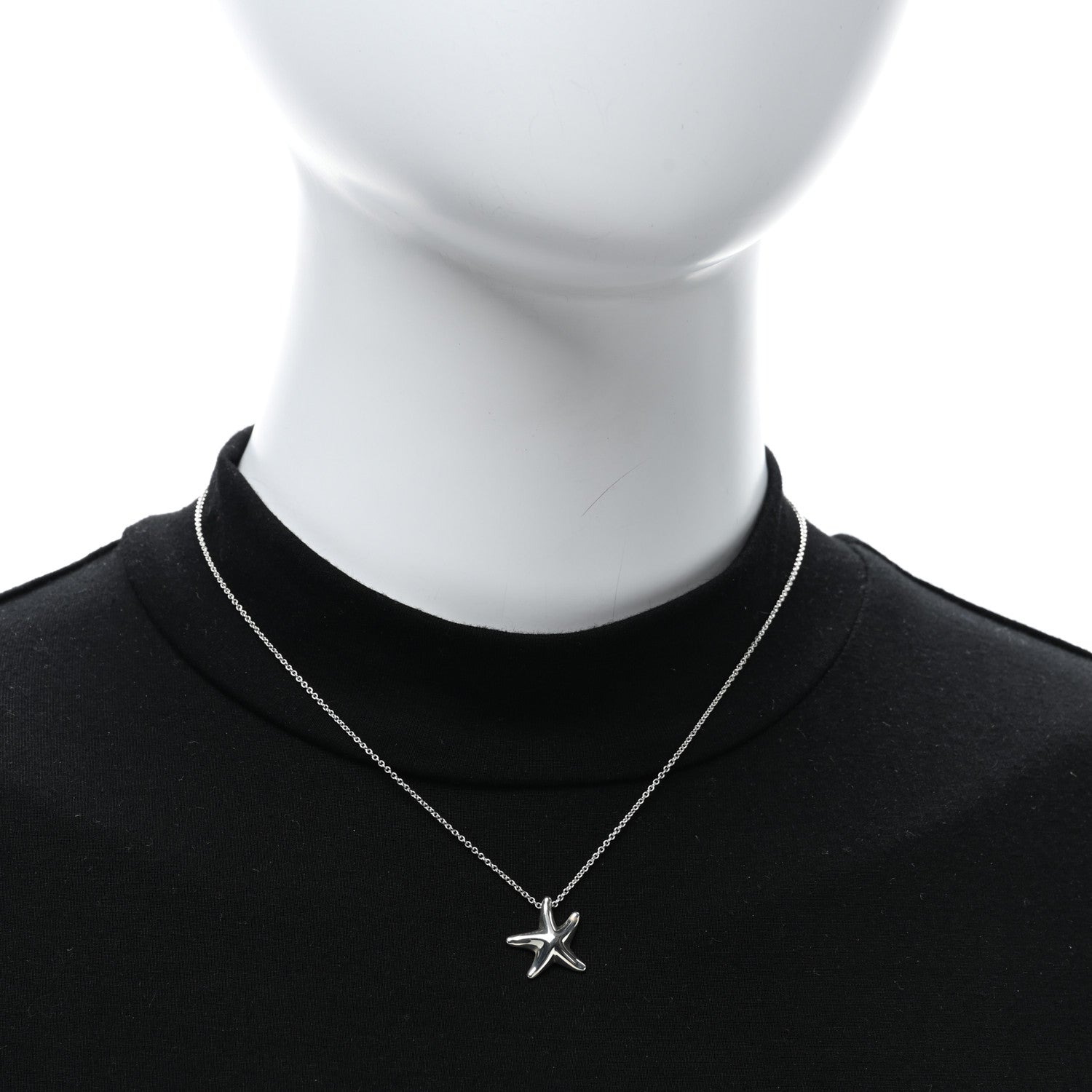 Tiffany Sterling Silver 15mm Elsa Peretti Starfish Pendant Necklace 4 of 4