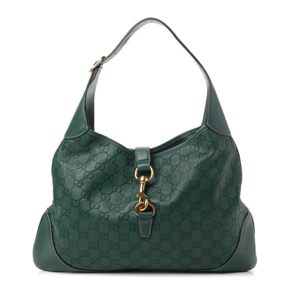 Gucci Guccissima Medium Jackie O Bouvier Hobo Green 1 of 5