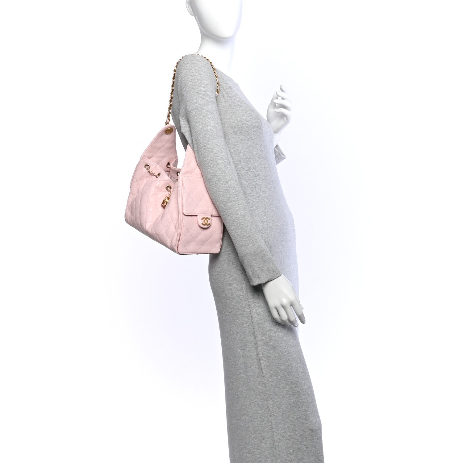 Chanel Caviar Quilted Small Chanel 25 Handbag Light Pink 2 of 10