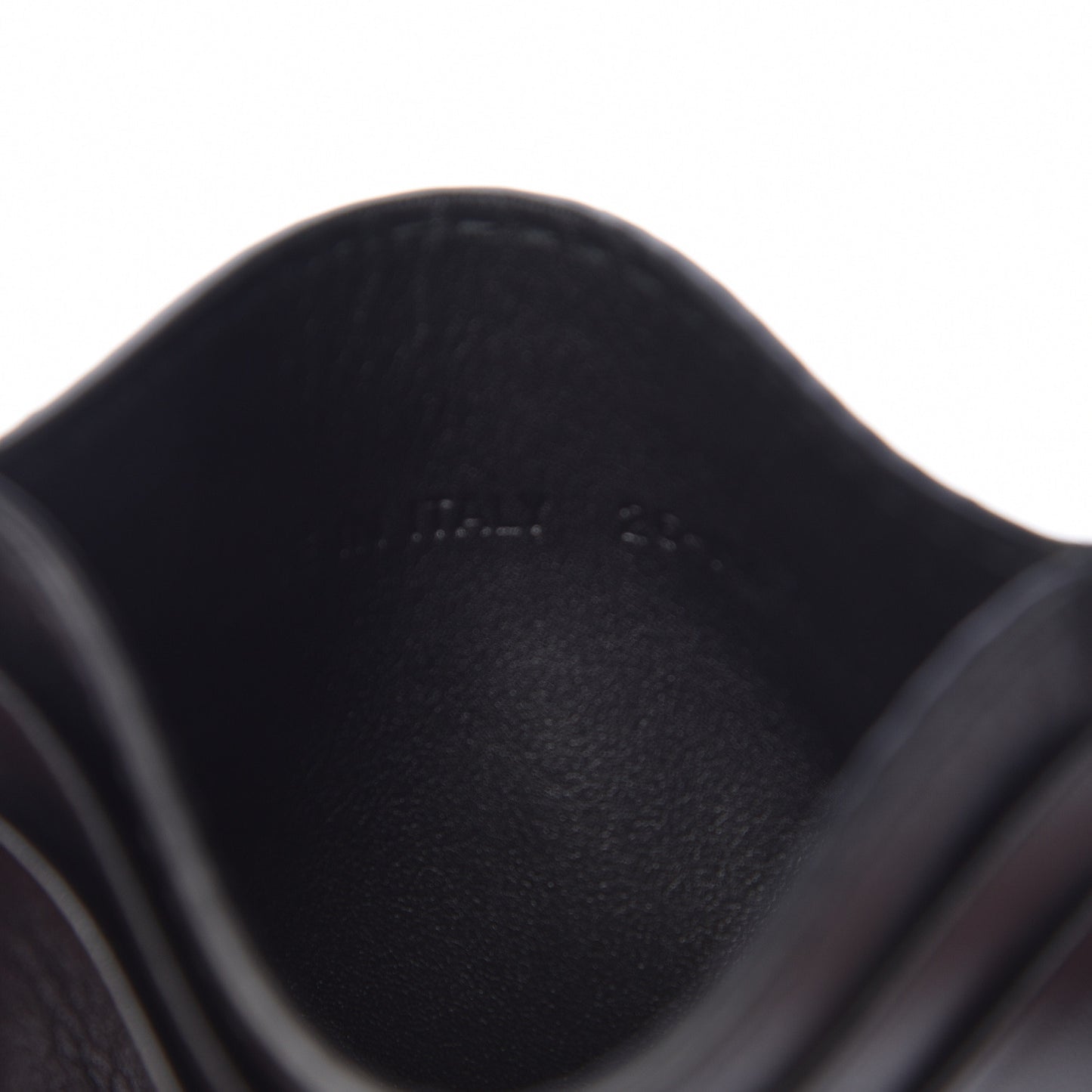 Calfskin D-Fence Card Holder Black
