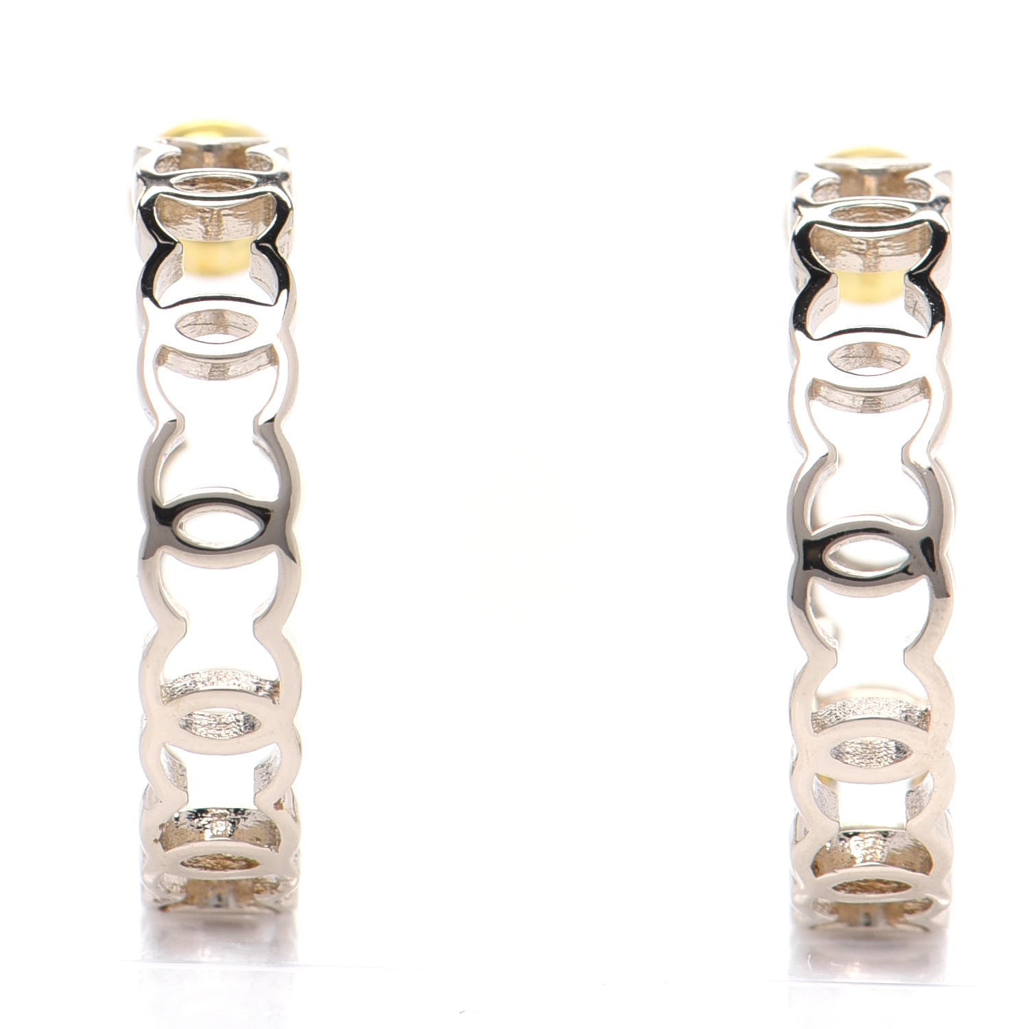 Chanel Metal CC Hoop Earrings Gold 2 of 4