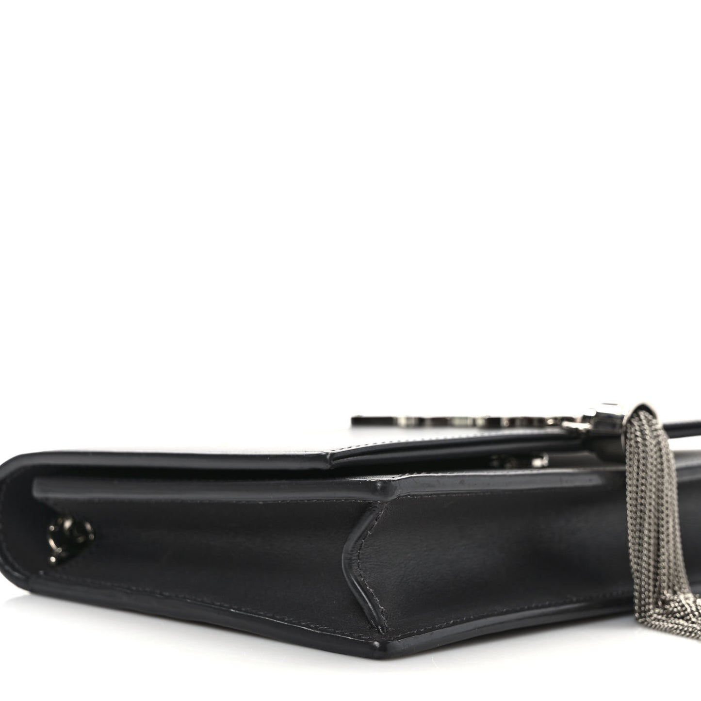 Smooth Calfskin Classic Monogram Kate Tassel Chain Wallet Asphalt