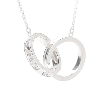 Tiffany Sterling Silver 1837 Interlocking Circles Pendant Necklace 4 of 7