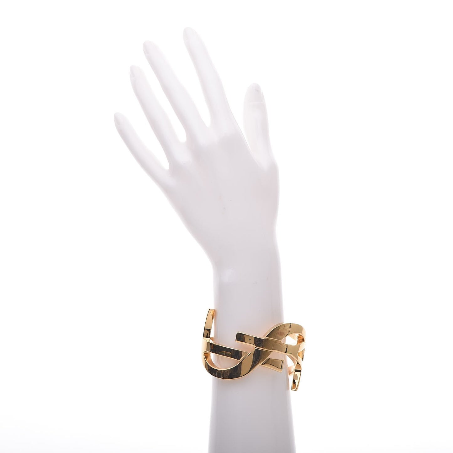 Brass Monogram Small Cuff Bracelet Gold