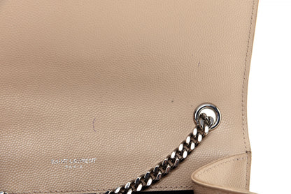 Saint Laurent Grain De Poudre Small Monogram Kate Satchel Nude Powder 13 of 14